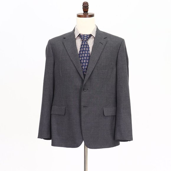 Bespoke 44R Gray Solid 2-Button Sport Coat Blazer Jacket P594 - Picture 1 of 11